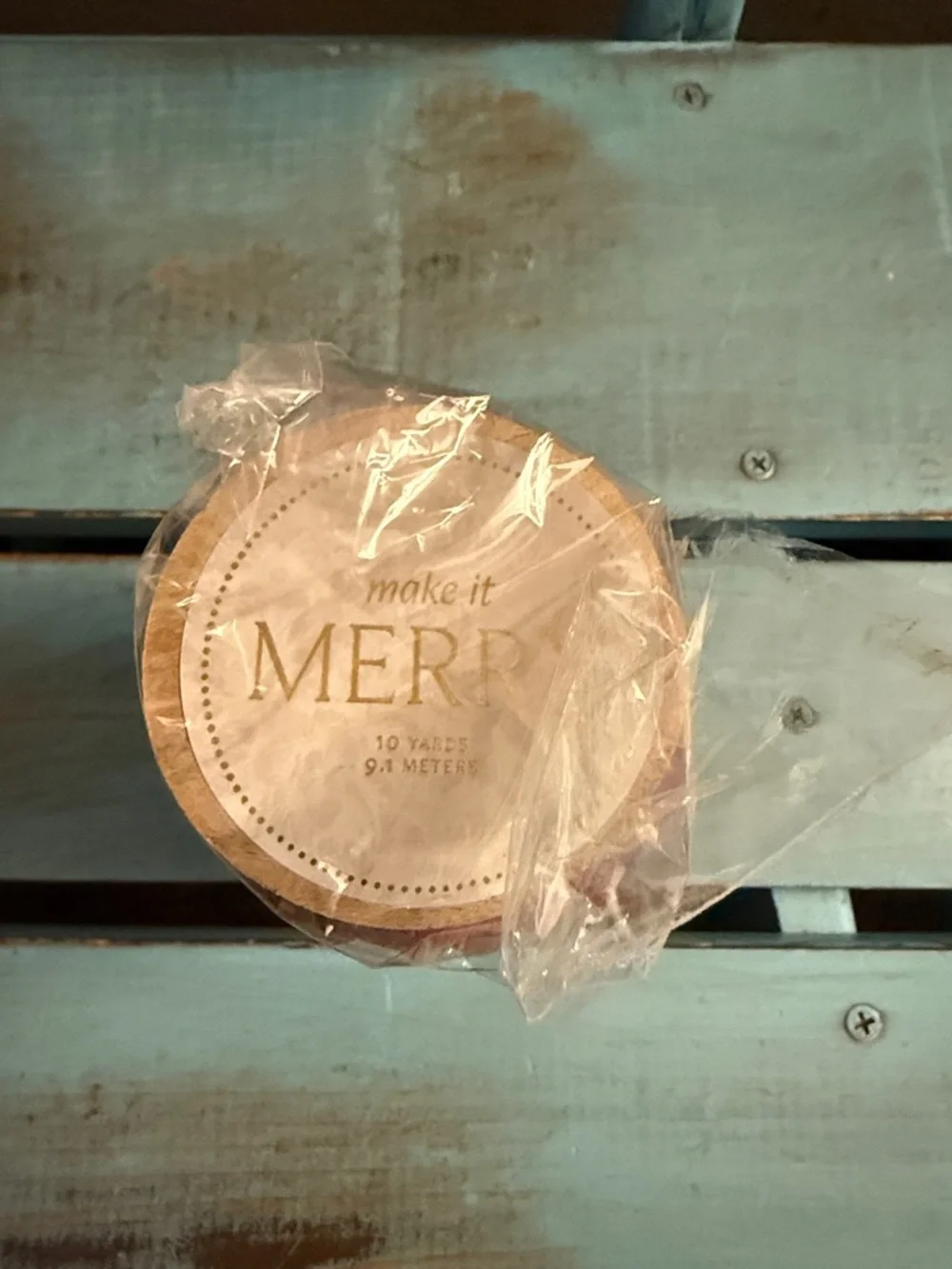 Anthropologie Make It Merry Red Eyelash Gift Wrap Ribbon New